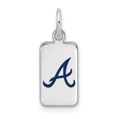 MLB Atlanta Braves Enamel Tag Pendant Sterling Silver Rhodium-plated, MPN: SS126BRA