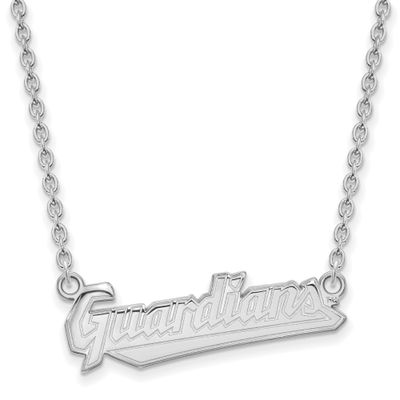 MLB Cleveland Guardians Large Pendant with Necklace Sterling Silver Rhodium-plated, MPN: SS006GUA-18