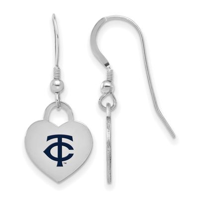 MLB Minnesota Twins Enamel HEarringst Dangle Earrings Sterling Silver Rhodium-plated, MPN: SS129TWN