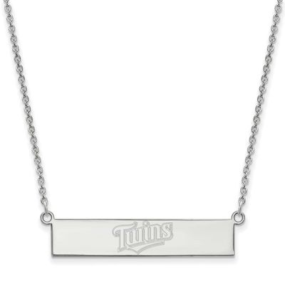 MLB Minnesota Twins Bar Necklace Sterling Silver Rhodium-plated, MPN: SS041TWN-18