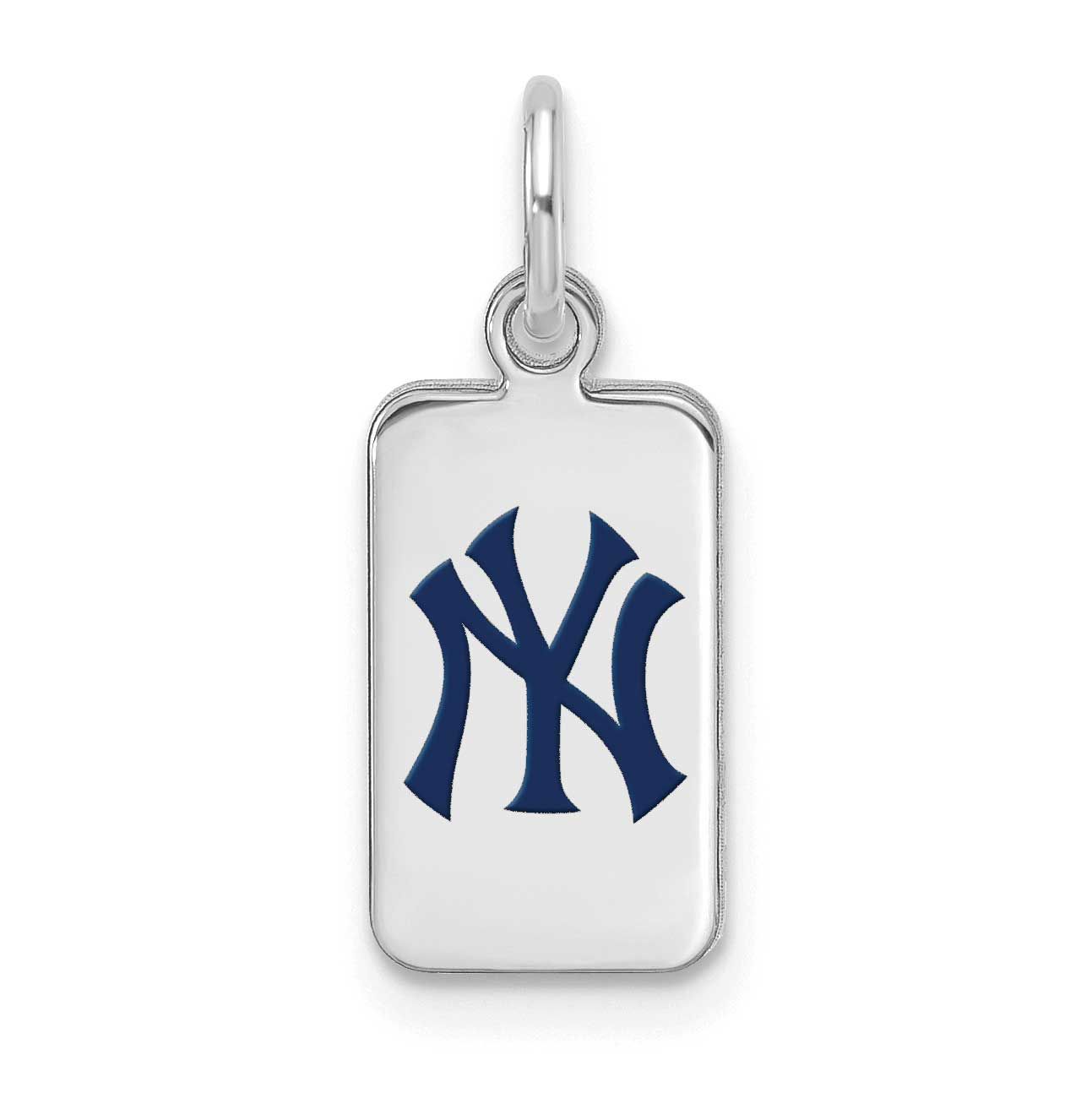 MLB New York Yankees Enamel Tag Pendant Sterling Silver Rhodium-plated, MPN: SS126YAN