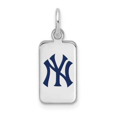 MLB New York Yankees Enamel Tag Pendant Sterling Silver Rhodium-plated, MPN: SS126YAN