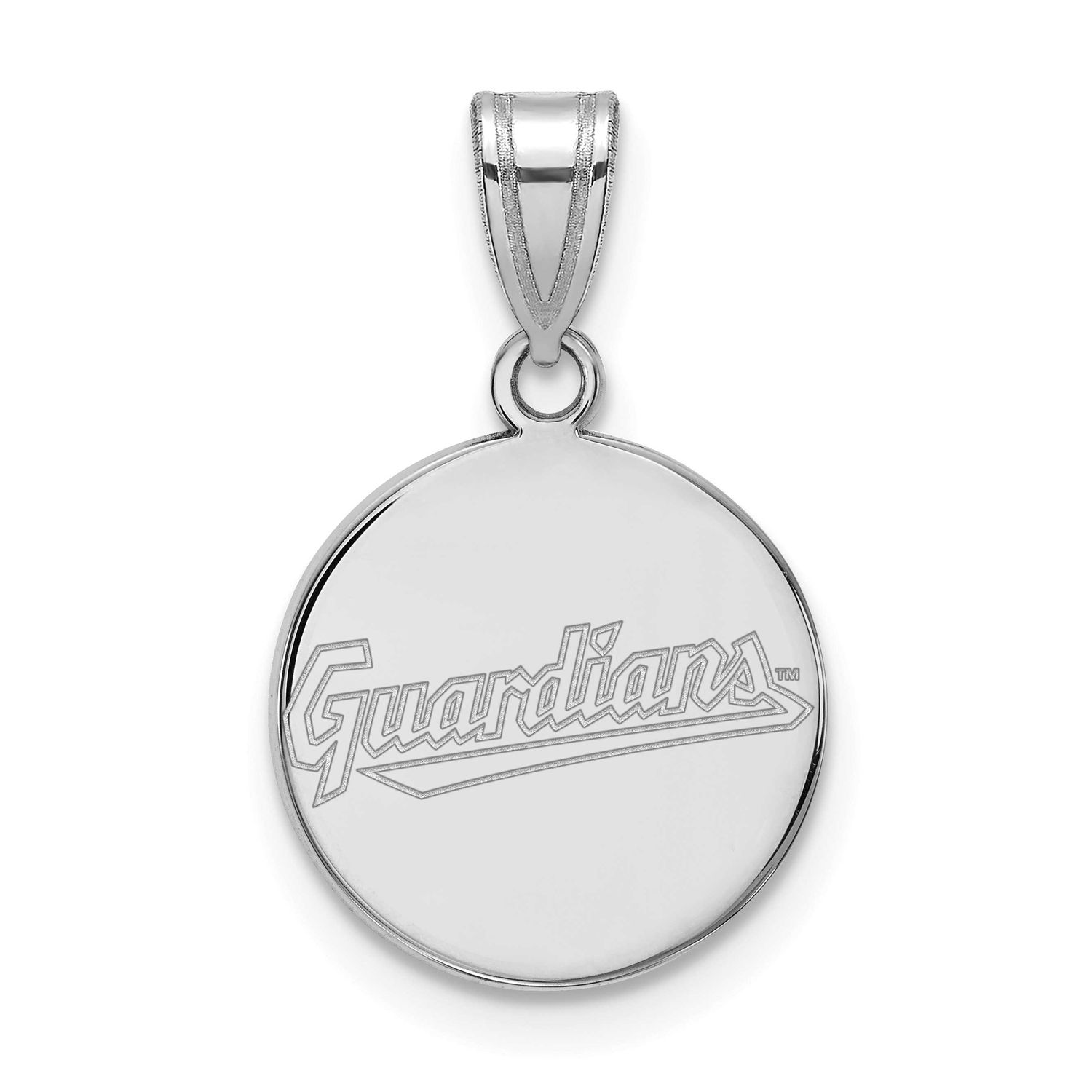 MLB Cleveland Guardians Medium Disc Pendant Sterling Silver Rhodium-plated, MPN: SS013GUA