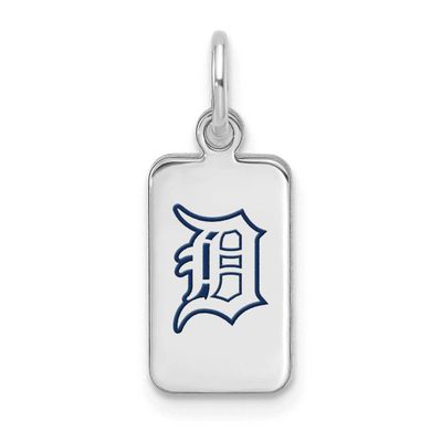 MLB Detroit Tigers Enamel Tag Pendant Sterling Silver Rhodium-plated, MPN: SS126TIG