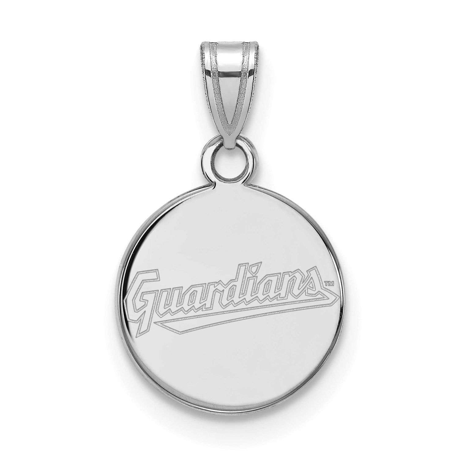 MLB Cleveland Guardians Small Disc Pendant Sterling Silver Rhodium-plated, MPN: SS011GUA