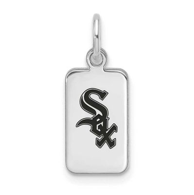 MLB Chicago White Sox Enamel Tag Pendant Sterling Silver Rhodium-plated, MPN: SS126WHI