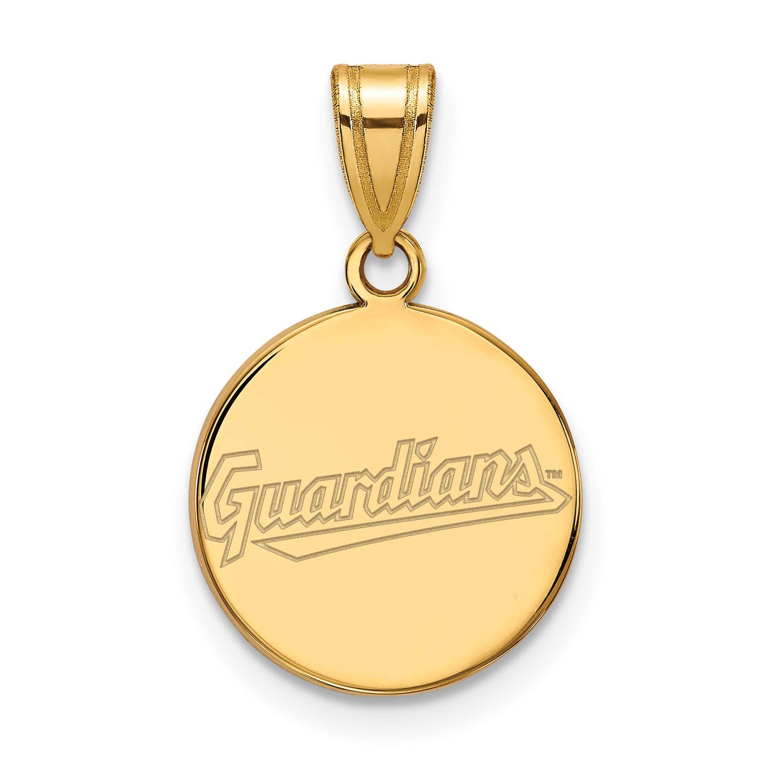 MLB Cleveland Guardians Medium Disc Pendant 14k Gold, MPN: 4Y013GUA