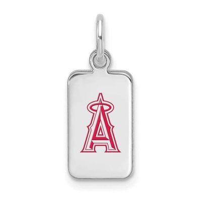 MLB Angels Enameled Tag Pendant Sterling Silver Rhodium-plated, MPN: SS126ANG