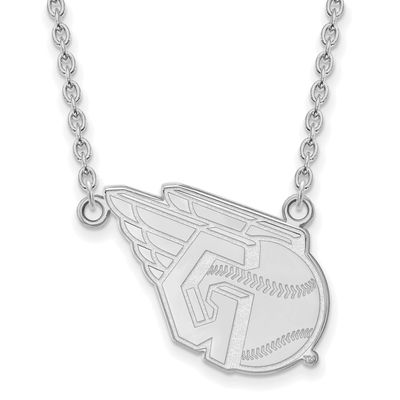 MLB Cleveland Guardians Large Pendant with Necklace Sterling Silver Rhodium-plated, MPN: SS026GUA-18