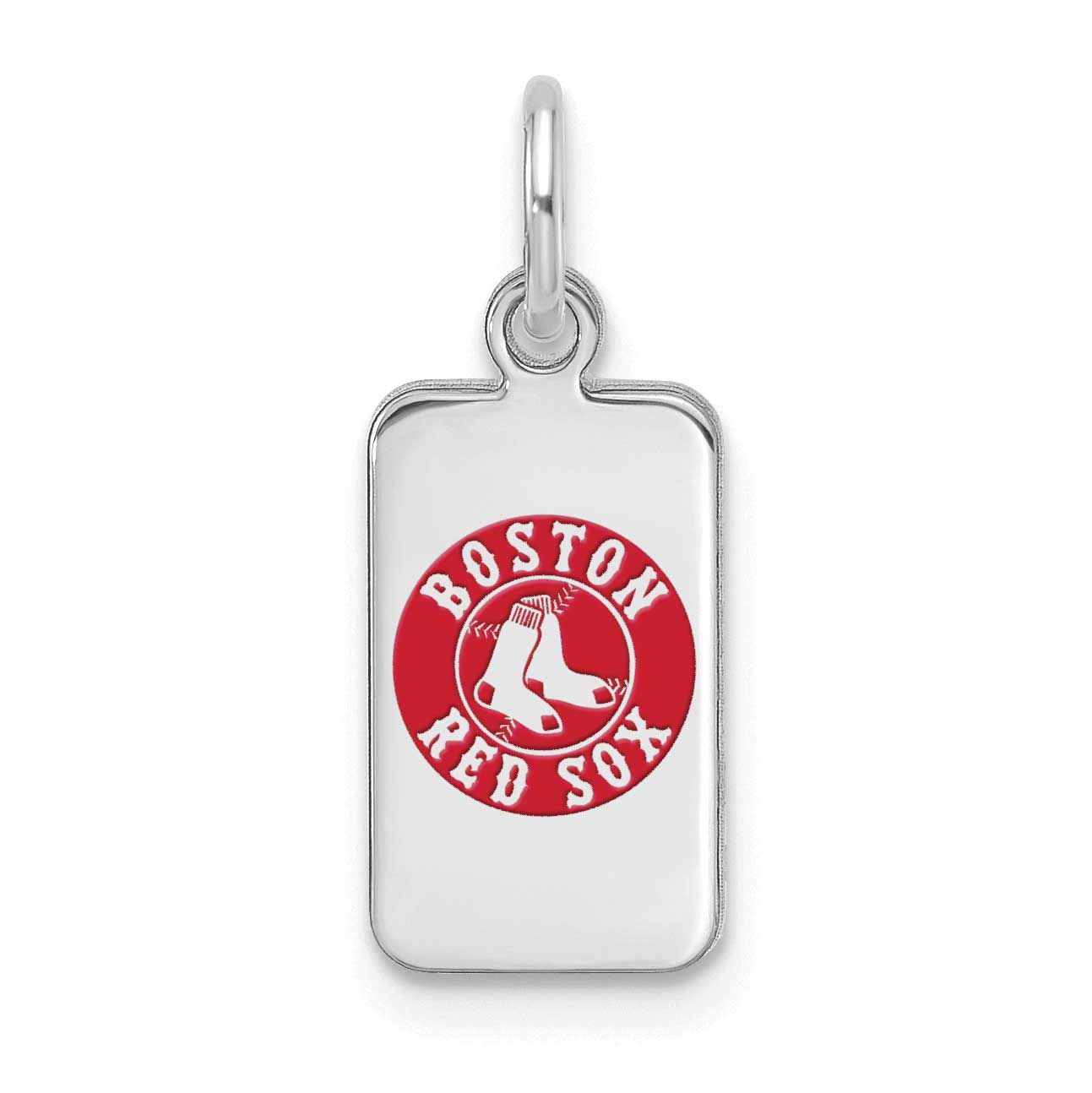 MLB Boston Red Sox Enamel Tag Pendant Sterling Silver Rhodium-plated, MPN: SS126RSO