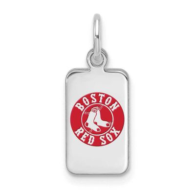 MLB Boston Red Sox Enamel Tag Pendant Sterling Silver Rhodium-plated, MPN: SS126RSO