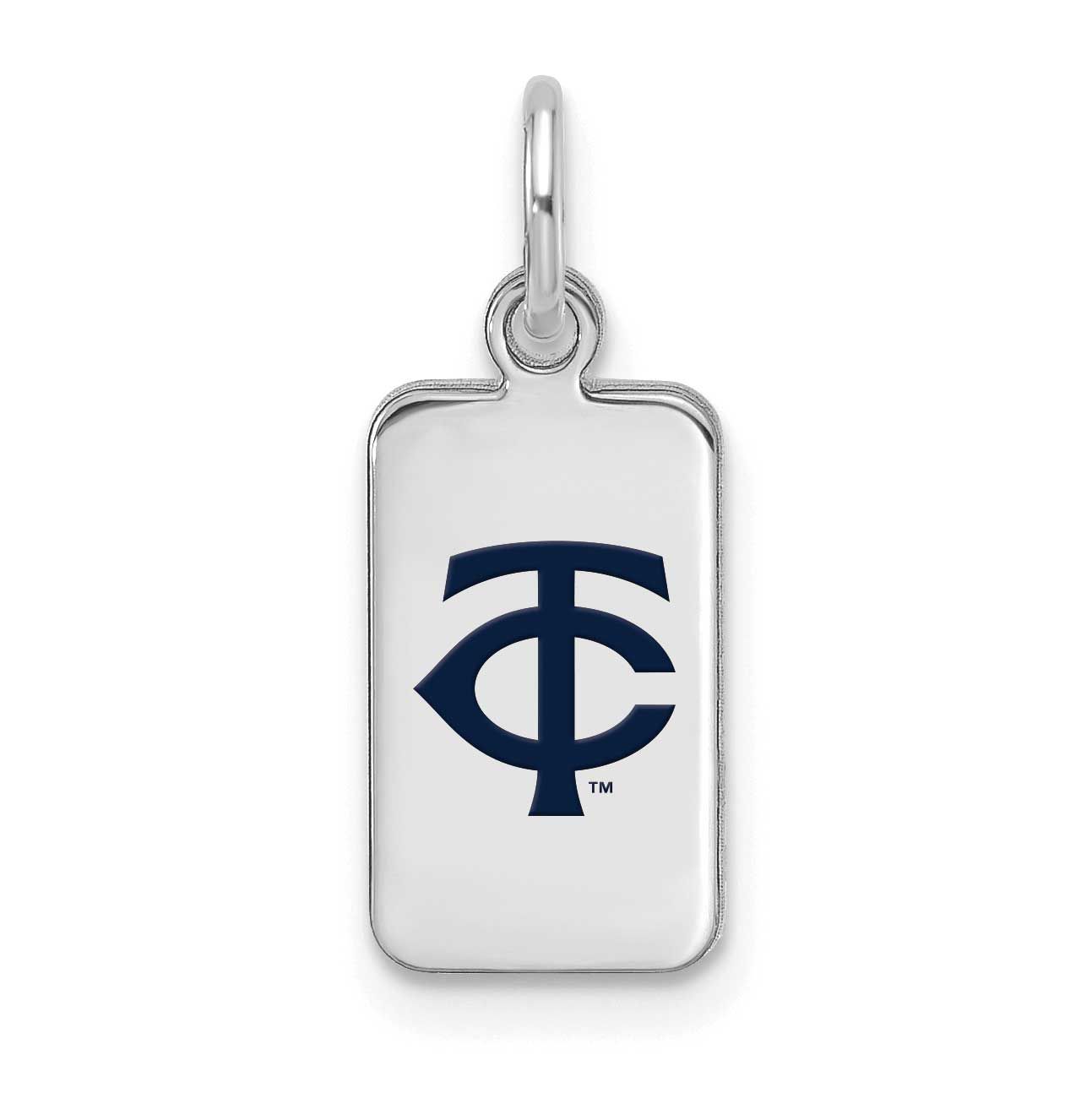 MLB Minnesota Twins Enamel Tag Pendant Sterling Silver Rhodium-plated, MPN: SS126TWN