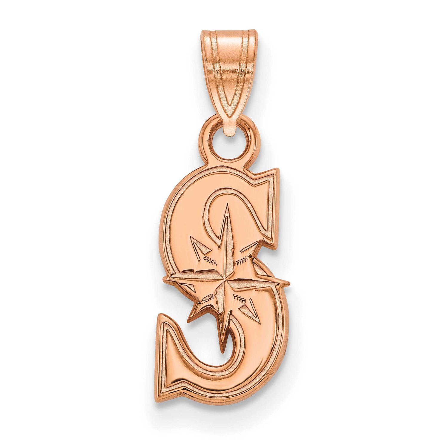 MLB Seattle Mariners Letter S Small Pendant 14k Rose Gold, MPN: 4R007MRN