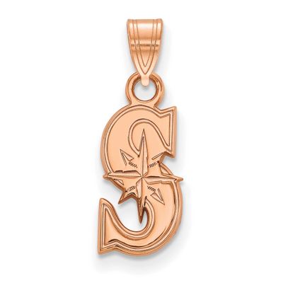 MLB Seattle Mariners Letter S Small Pendant 14k Rose Gold, MPN: 4R007MRN