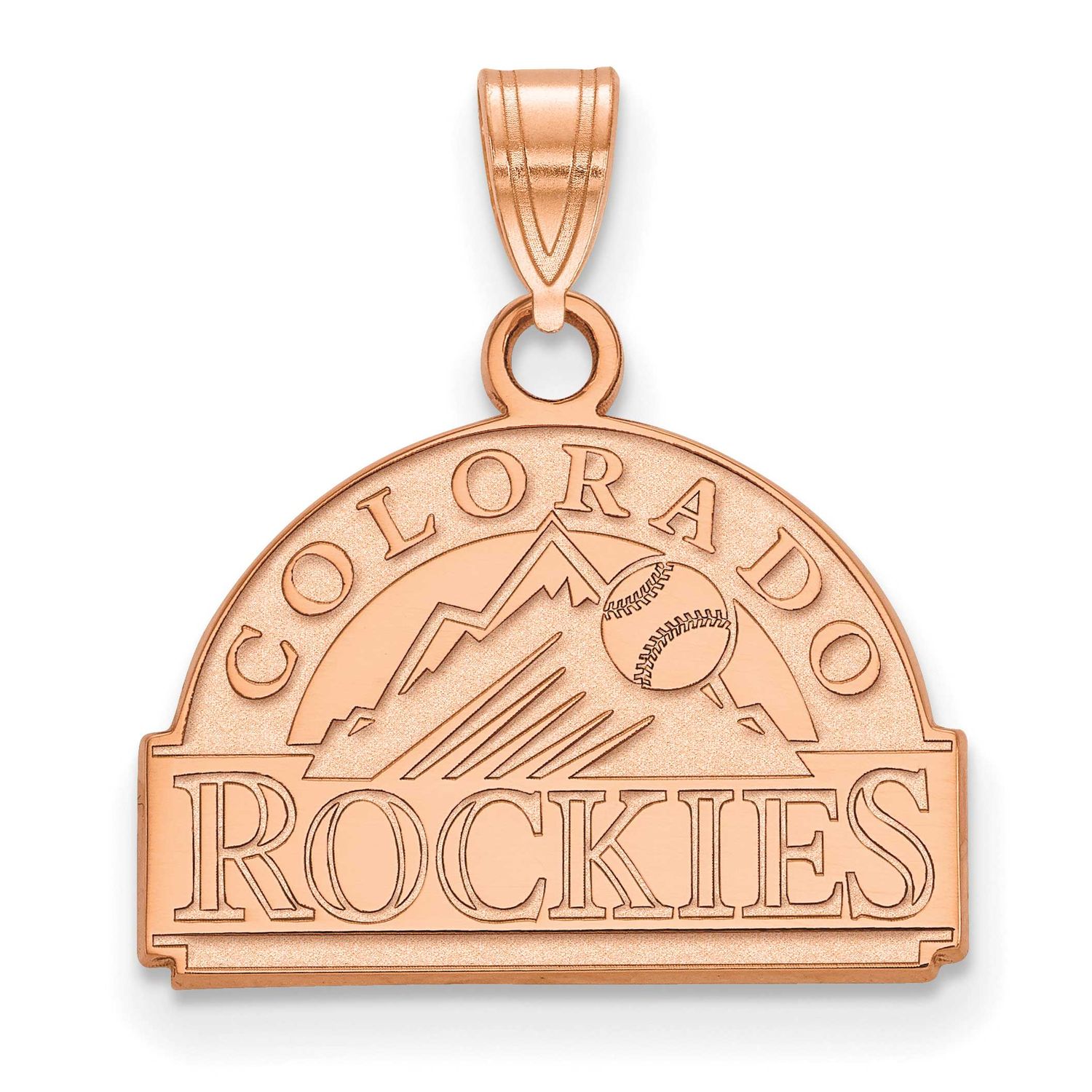 MLB Colorado Rockies C-R Medium Pendant 14k Rose Gold, MPN: 4R010ROK