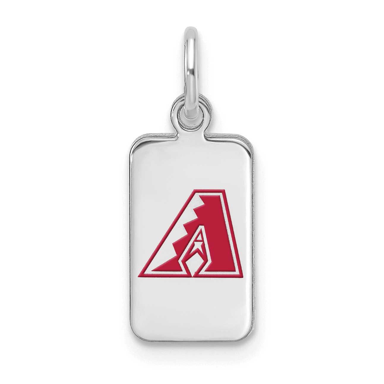 MLB Arizona Diamondbacks Enamel Tag Pendant Sterling Silver Rhodium-plated, MPN: SS126DIA
