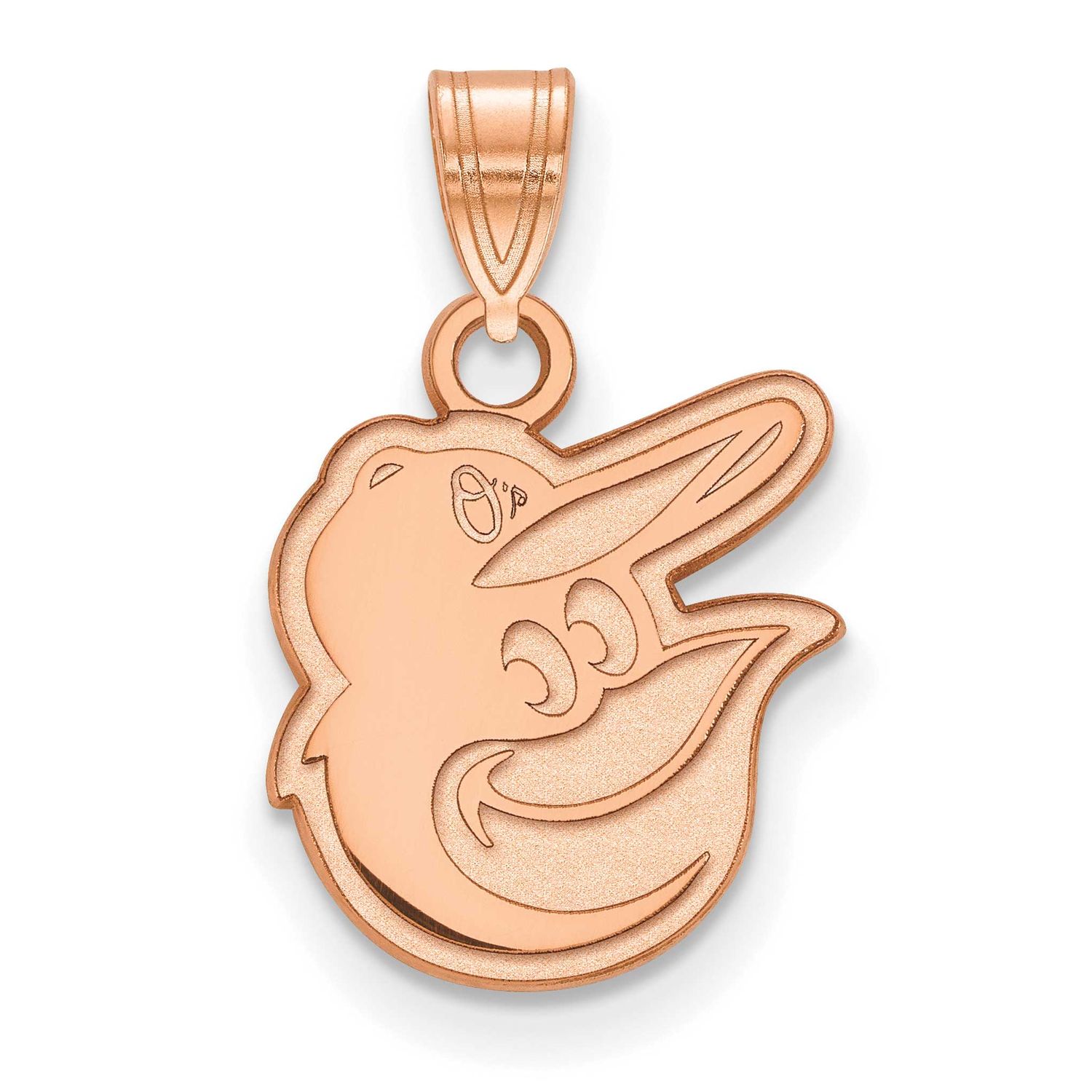 MLB Baltimore Orioles with Cap Small Pendant 14k Rose Gold, MPN: 4R012ORI