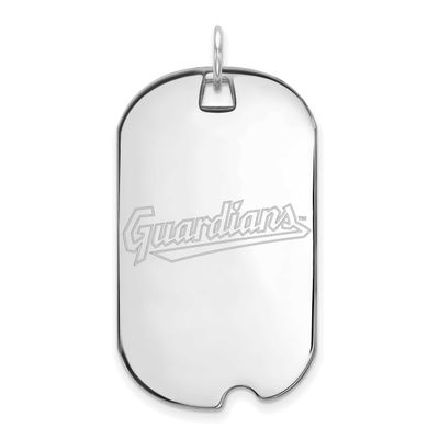 MLB Cleveland Guardians Large Dog Tag Sterling Silver Rhodium-plated, MPN: SS010GUA