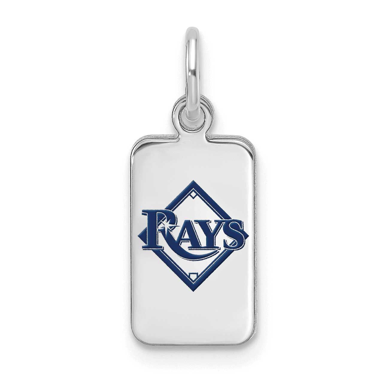 MLB Tampa Bay Rays Enamel Tag Pendant Sterling Silver Rhodium-plated, MPN: SS126DEV
