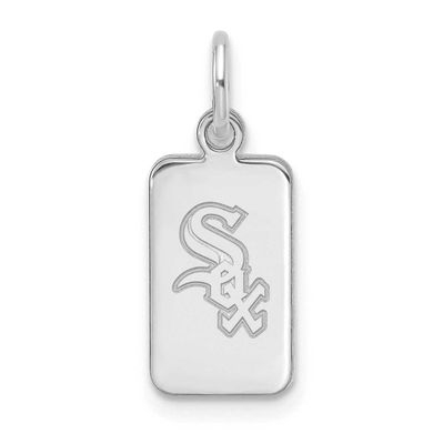 MLB Chicago White Sox Tag Pendant Sterling Silver Rhodium-plated, MPN: SS125WHI