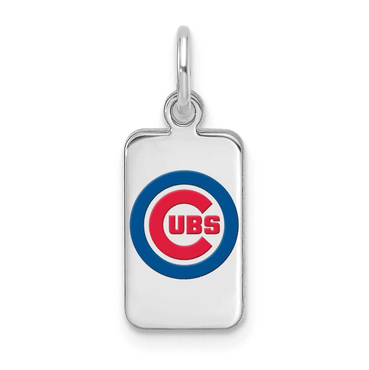 MLB Chicago Cubs Enamel Tag Pendant Sterling Silver Rhodium-plated, MPN: SS126CUB