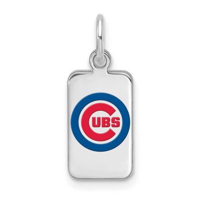 MLB Chicago Cubs Enamel Tag Pendant Sterling Silver Rhodium-plated, MPN: SS126CUB