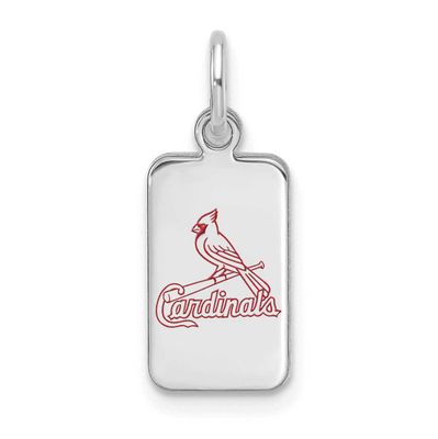 MLB St Louis Cardinals Enamel Tag Pendant Sterling Silver Rhodium-plated, MPN: SS126CRD