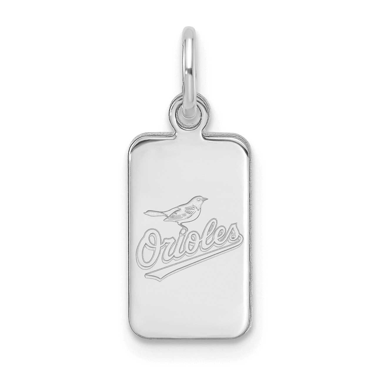 MLB Baltimore Orioles Tag Pendant Sterling Silver Rhodium-plated, MPN: SS125ORI