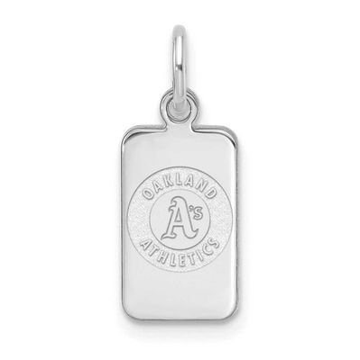 MLB Oakland Athletics Tag Pendant Sterling Silver Rhodium-plated, MPN: SS125ATH