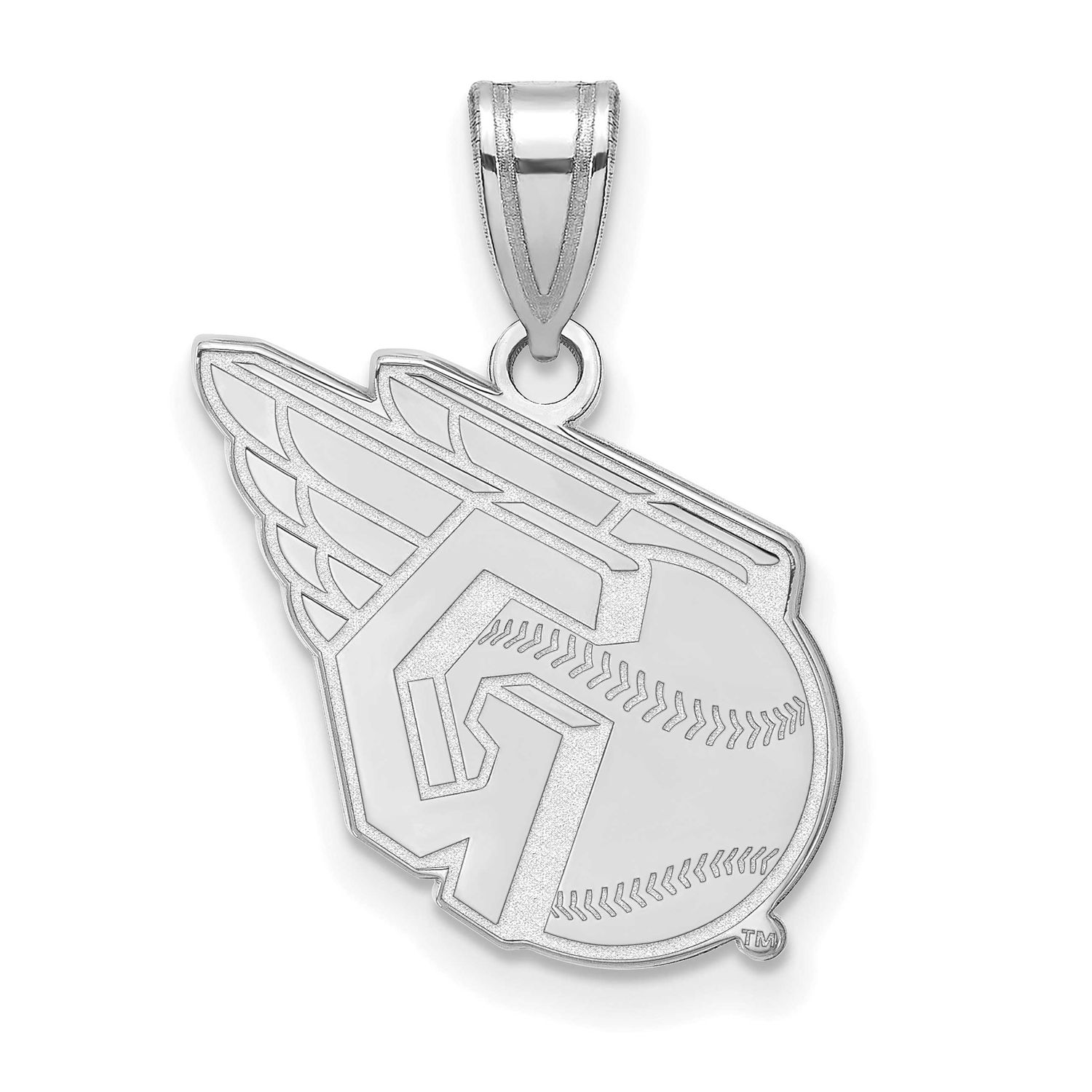 MLB Cleveland Guardians Medium Pendant Sterling Silver Rhodium-plated, MPN: SS024GUA