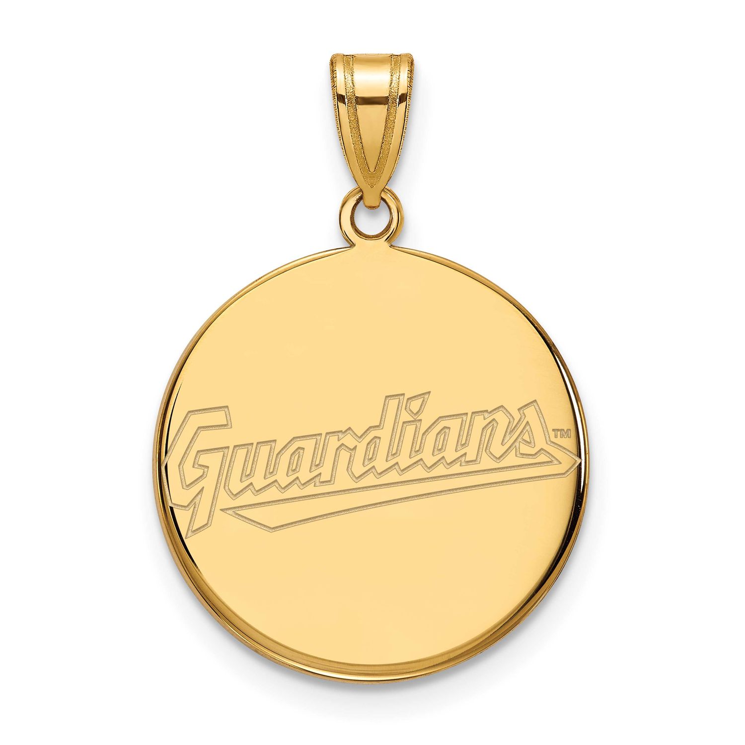 MLB Cleveland Guardians Large Disc Pendant 14k Gold, MPN: 4Y015GUA