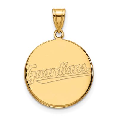 MLB Cleveland Guardians Large Disc Pendant 14k Gold, MPN: 4Y015GUA