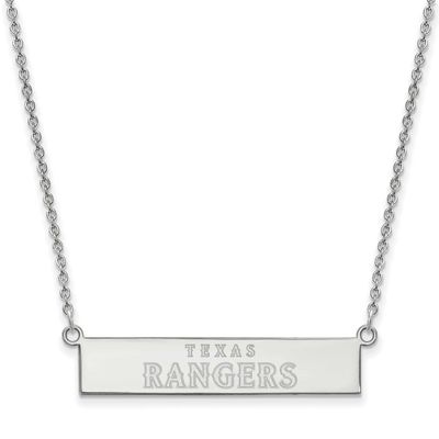 MLB Texas Rangers Bar Necklace Sterling Silver Rhodium-plated, MPN: SS041RAN-18