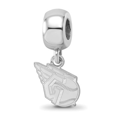 MLB Cleveland Guardians Extra Sm. Bead Dangle Earrings Sterling Silver Rhodium-plated, MPN: SS023GUA