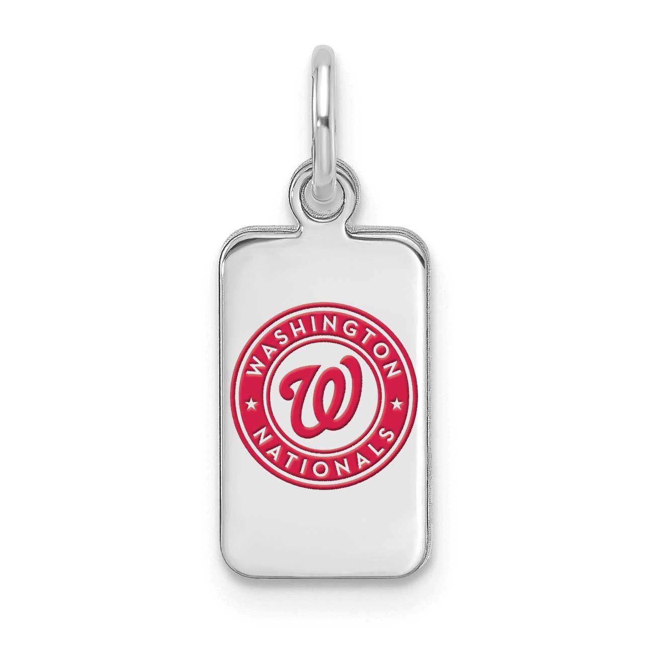 MLB Washington Nationals Enamel Tag Pendant Sterling Silver Rhodium-plated, MPN: SS126NAT