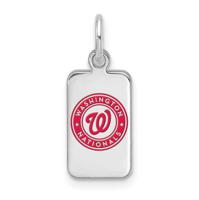 MLB Washington Nationals Enamel Tag Pendant Sterling Silver Rhodium-plated, MPN: SS126NAT