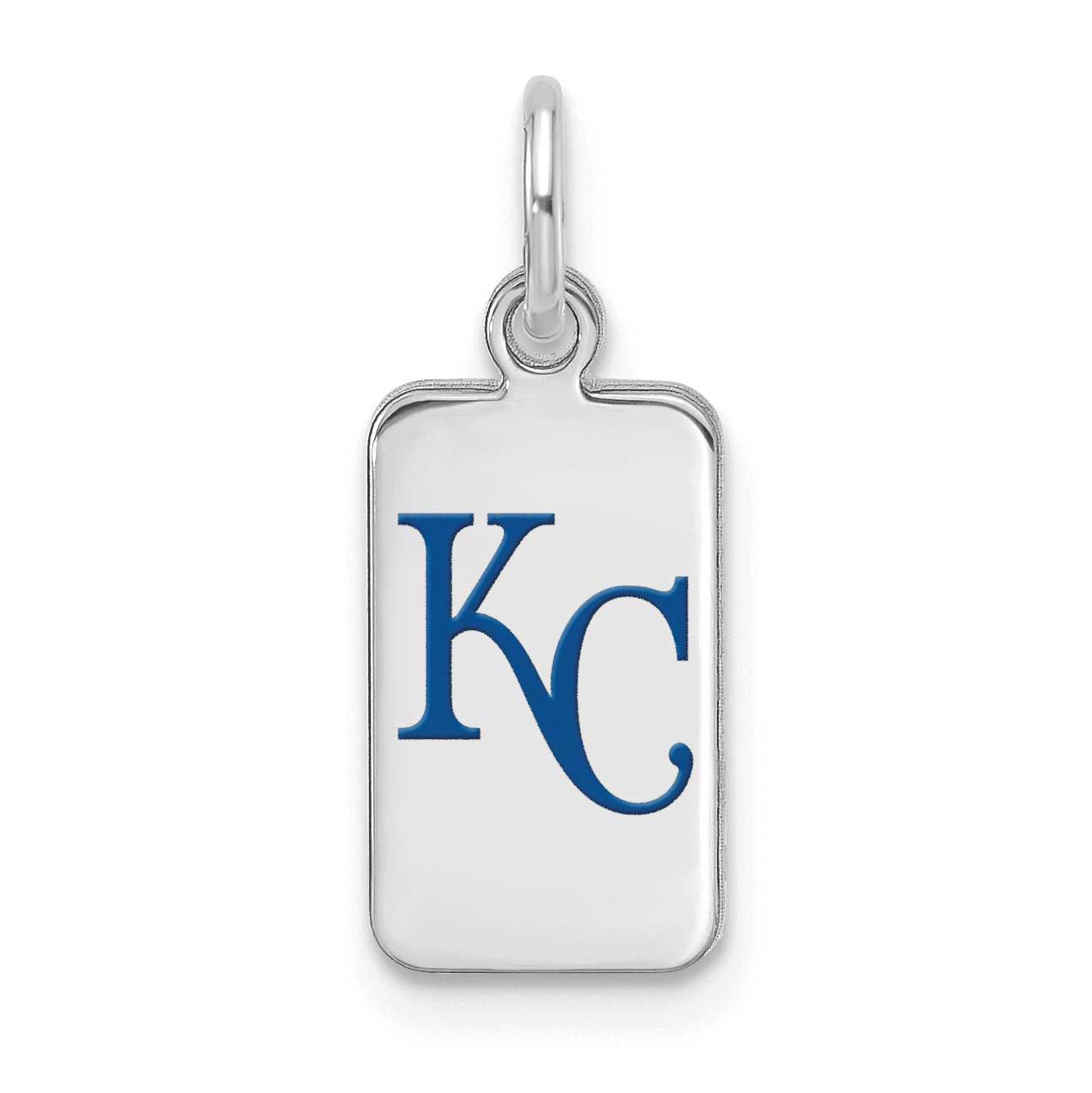 MLB Kansas City Royals Enamel Tag Pendant Sterling Silver Rhodium-plated, MPN: SS126ROY
