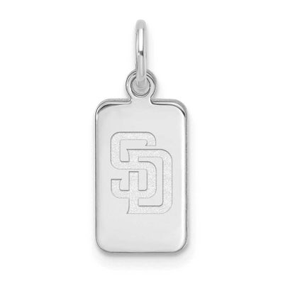 MLB San Diego Padres Tag Pendant Sterling Silver Rhodium-plated, MPN: SS125PAD