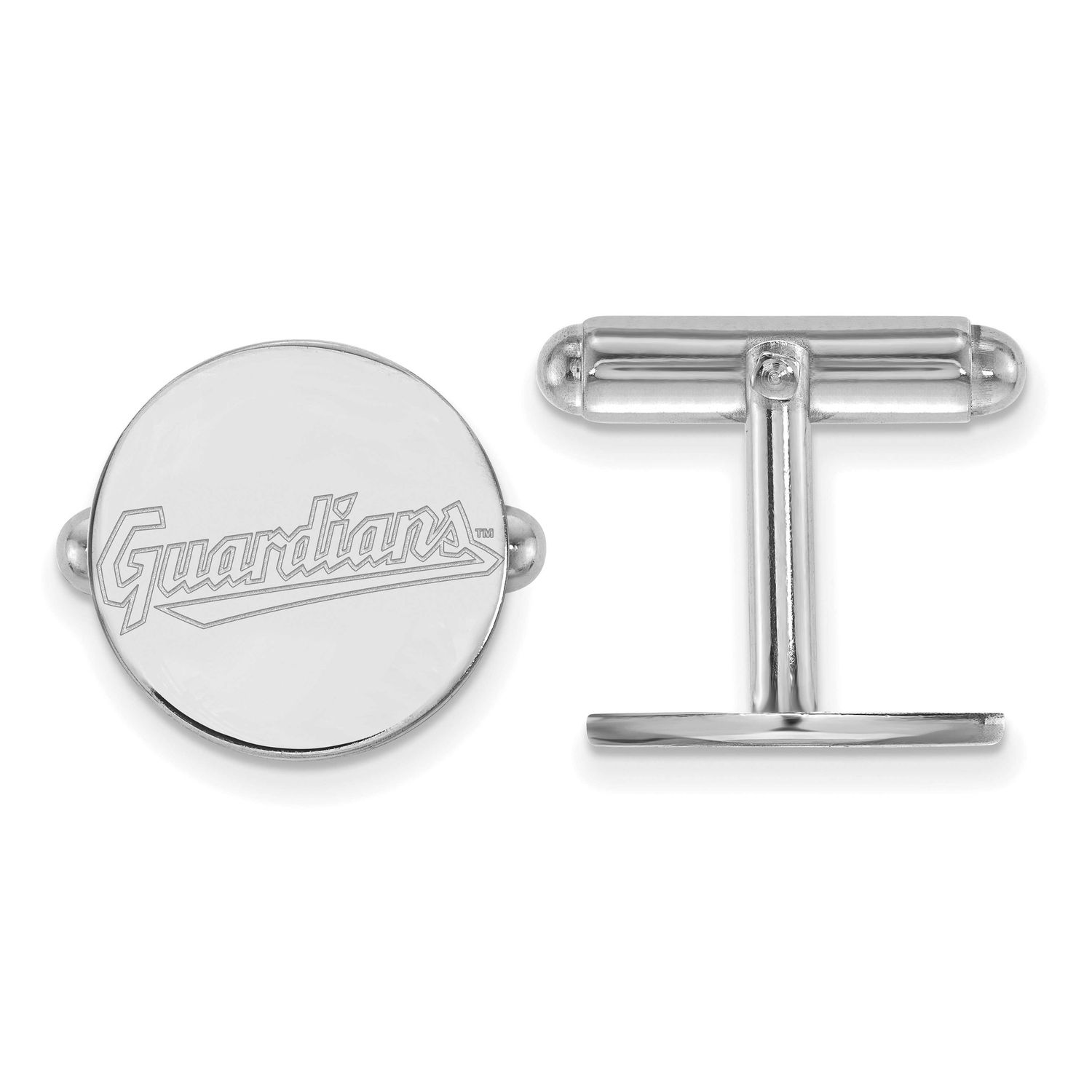 MLB Cleveland Guardians Cufflink Sterling Silver Rhodium-plated, MPN: SS004GUA