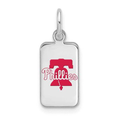 MLB Philadelphia Phillies Enamel Tag Pendant Sterling Silver Rhodium-plated, MPN: SS126PHI