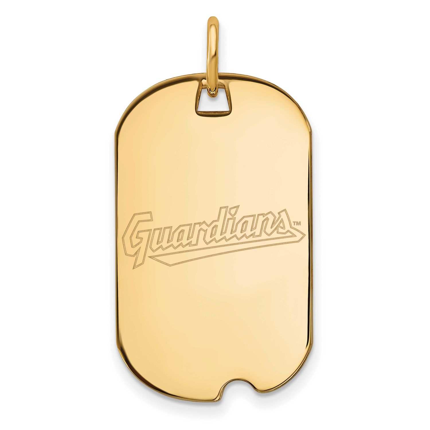 MLB Cleveland Guardians Small Dog Tag Pendant 14k Gold, MPN: 4Y009GUA