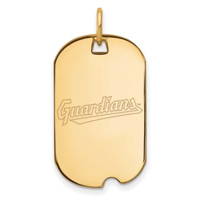 MLB Cleveland Guardians Small Dog Tag Pendant 14k Gold, MPN: 4Y009GUA