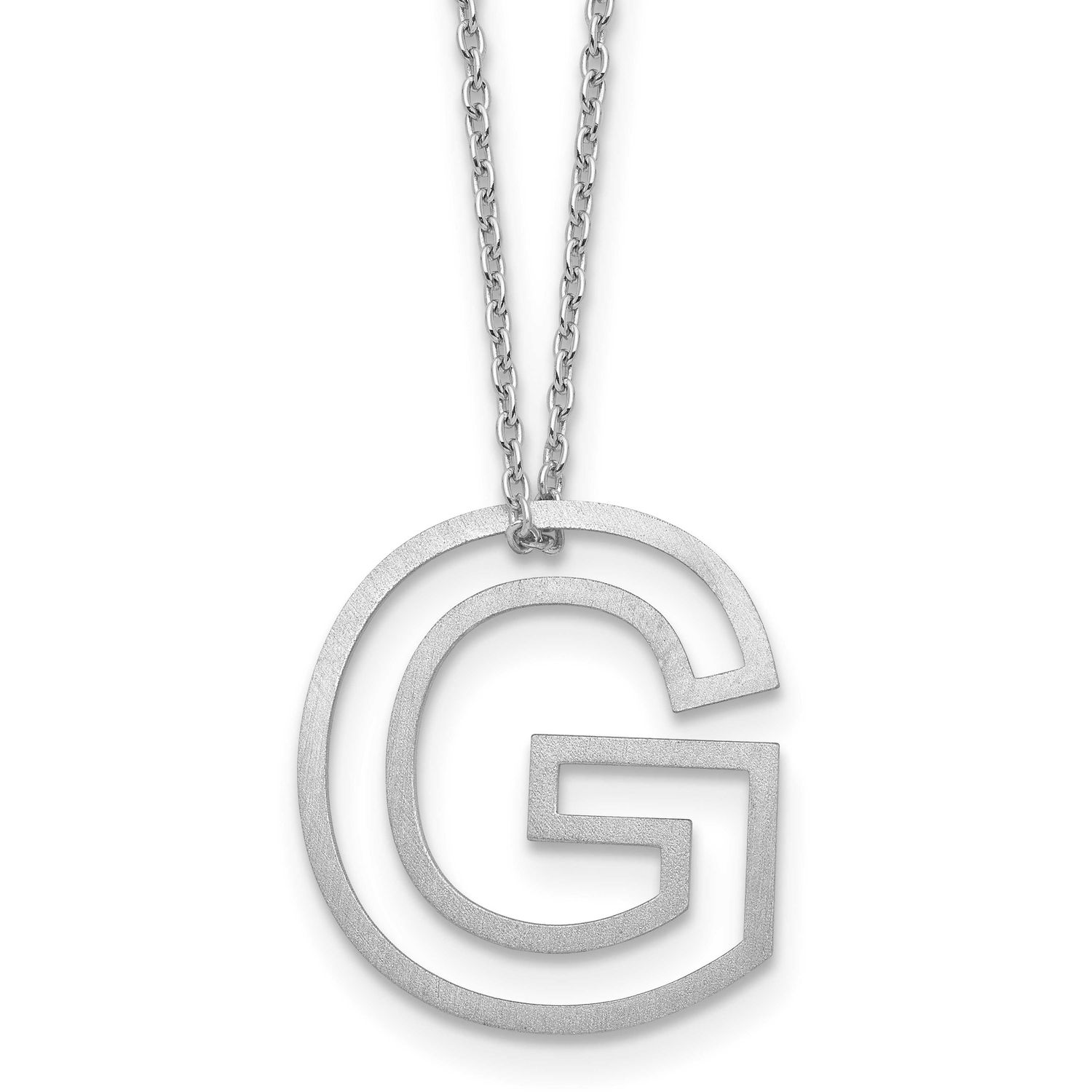 Cut Out Slide Initial G Necklace Sterling Silver XNA1474SS/G