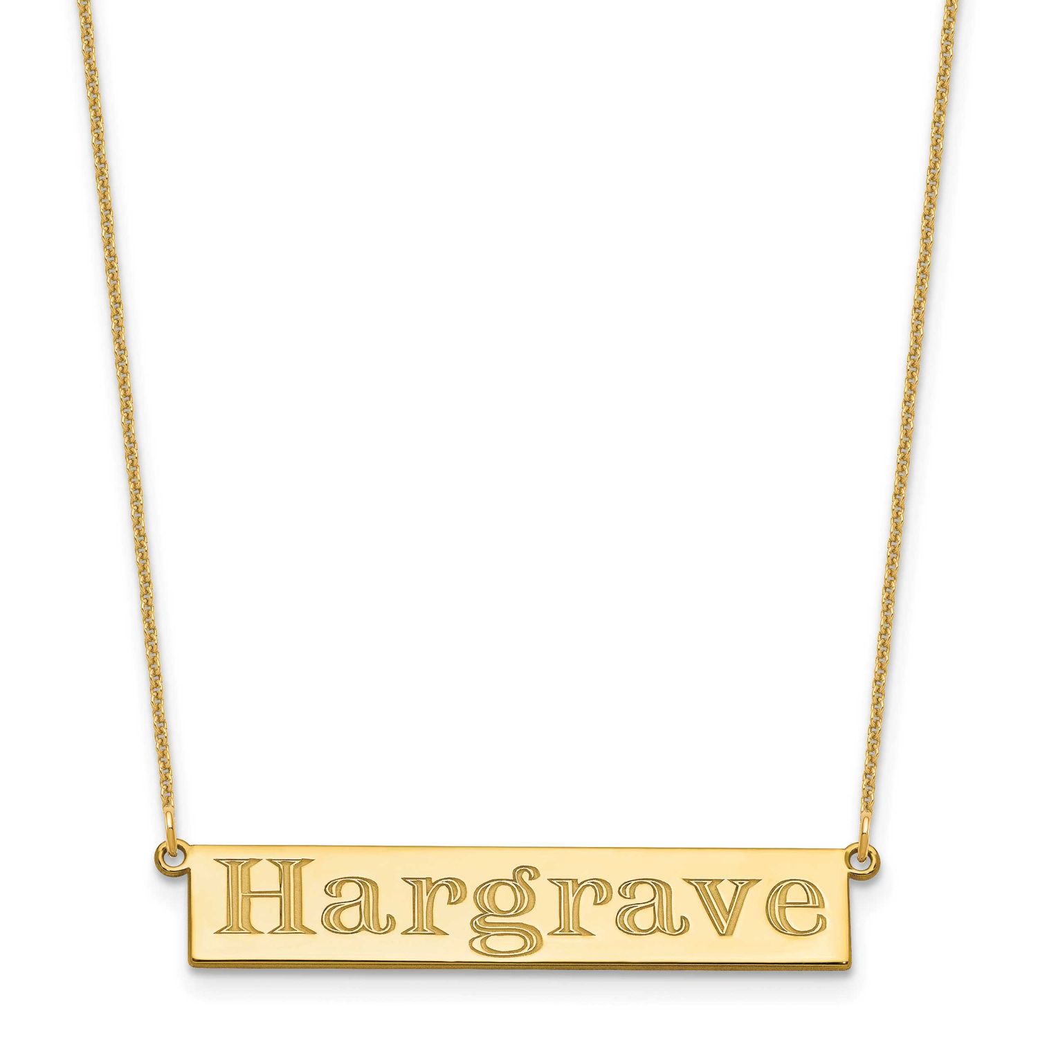 7-9 Letter Name Bar Necklace 14k Gold XNA1526Y