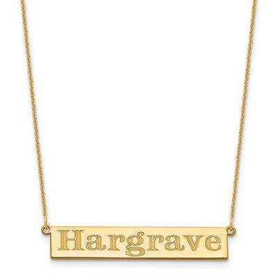 7-9 Letter Name Bar Necklace 14k Gold XNA1526Y