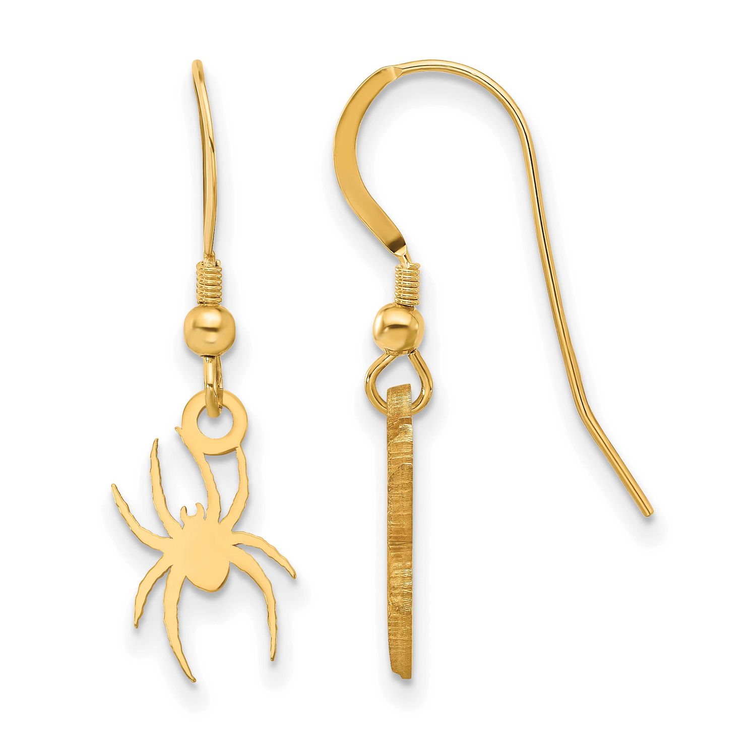 Gold Plated University of Richmond Spider Small Dangle Earrings GP033URV