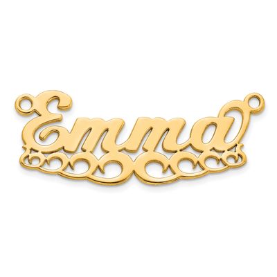 Wave Name Plate 14k Gold XNA1507Y