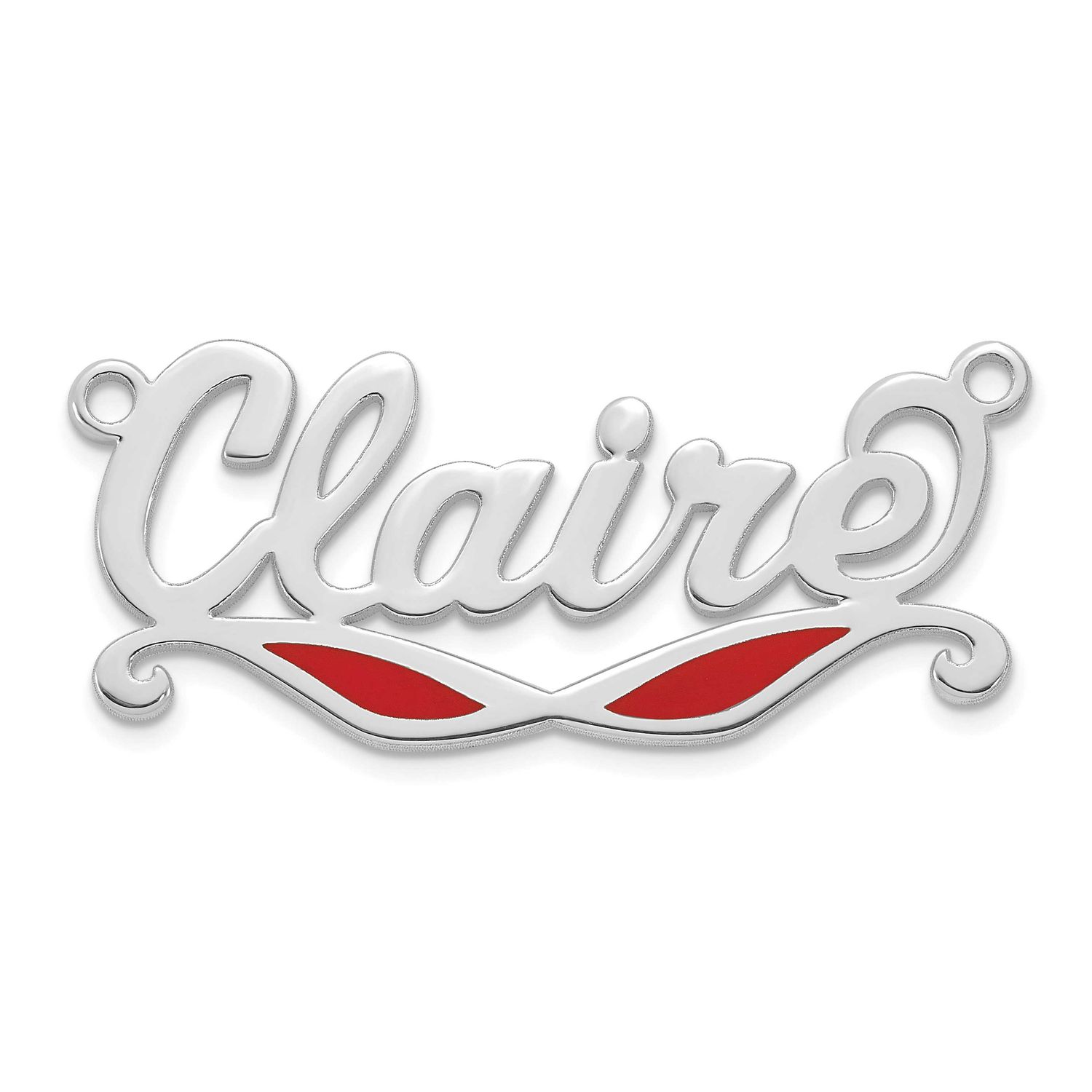 Epoxy Sunglass Name Plate 14k White Gold XNA1498W