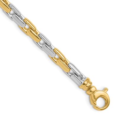 Fancy Link Bracelet 14k Two-tone Gold Polished LF1998-7.5 196904325186