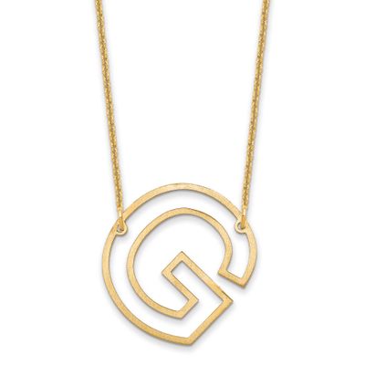 Sideways Cut Out Initial G Necklace 10k Gold 10XNA1473Y/G